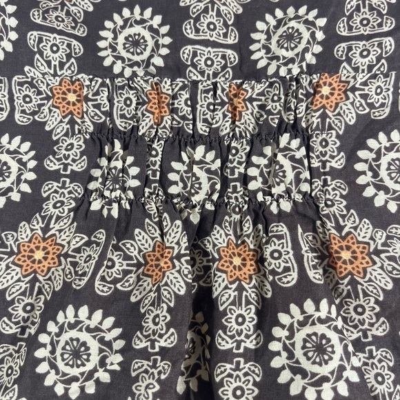 EDDIE BAUER Women's Lightweight Top Sz 3X Boho Brown/Orange Peasant Embroidered - Picture 8 of 11